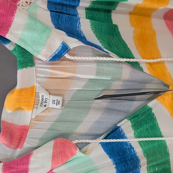 Colorful Striped Dress 2X NWT - Picture 3 of 14